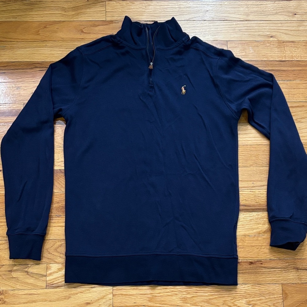 Polo Ralph Lauren Big Boy’s Dark Blue Zip-Up Sweater